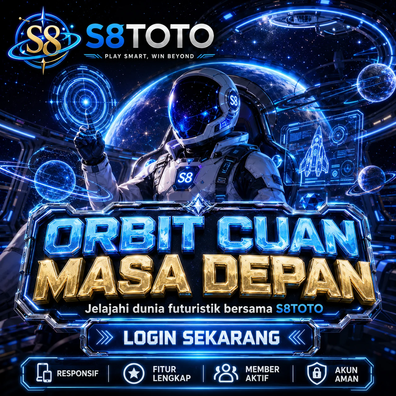 Banner S8TOTO platform togel aman menampilkan papan hasil live draw setiap hari